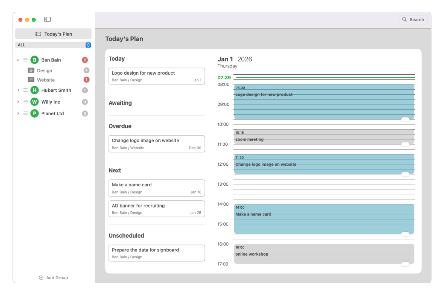 Let’s plan your day